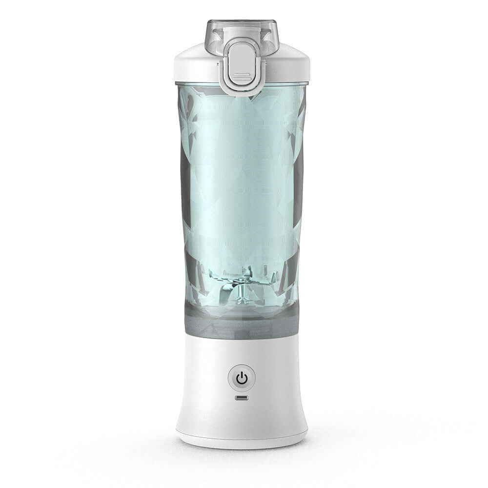 Mini Blender with transparent body and sleek design, perfect for smoothies and shakes on the go.