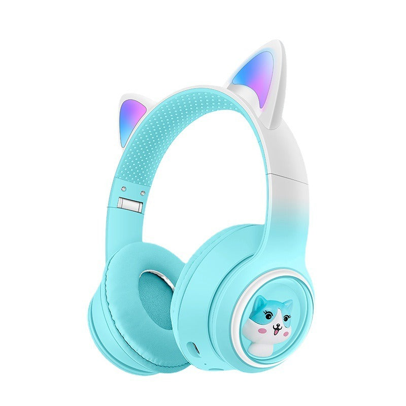 AKZ-02 LED Cat-Ear Wireless Gaming Headset