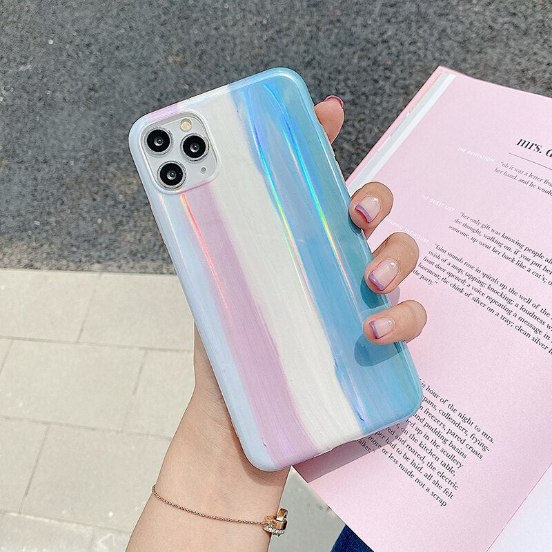 Gradient Rainbow Laser Phone Case