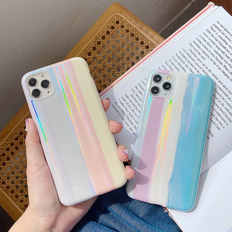 Gradient Rainbow Laser Phone Case