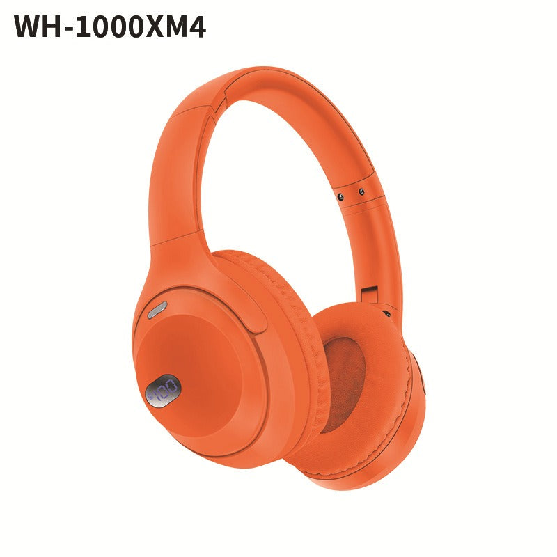 Foldable Bluetooth Headset with Battery Display.