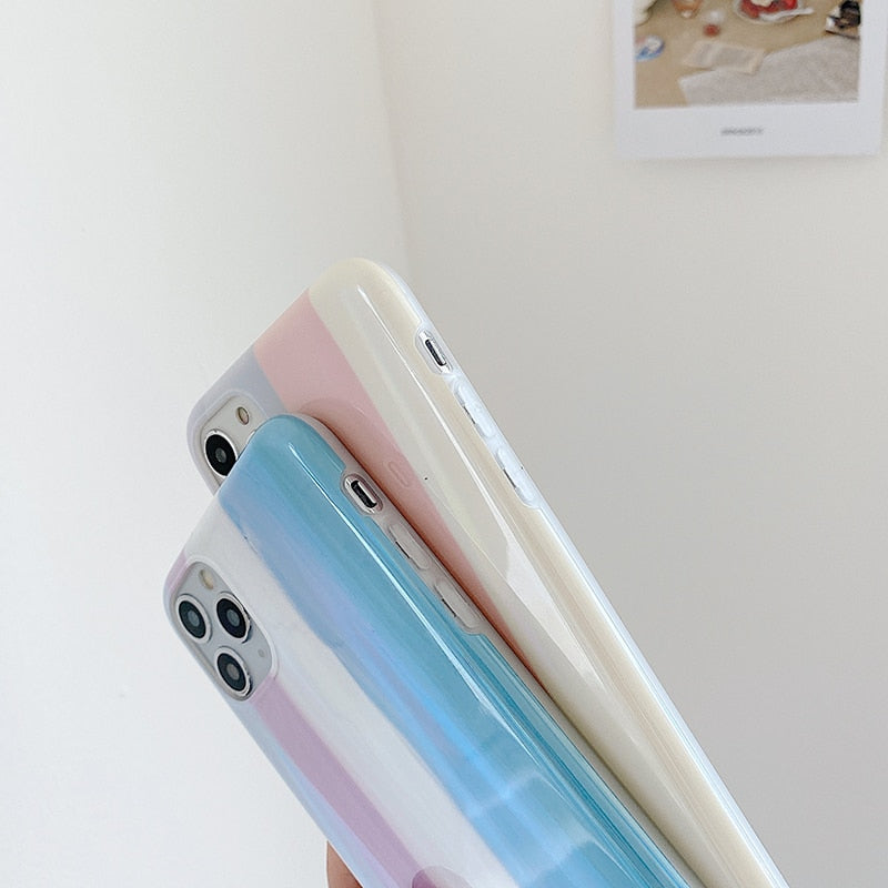 Gradient Rainbow Laser Phone Case