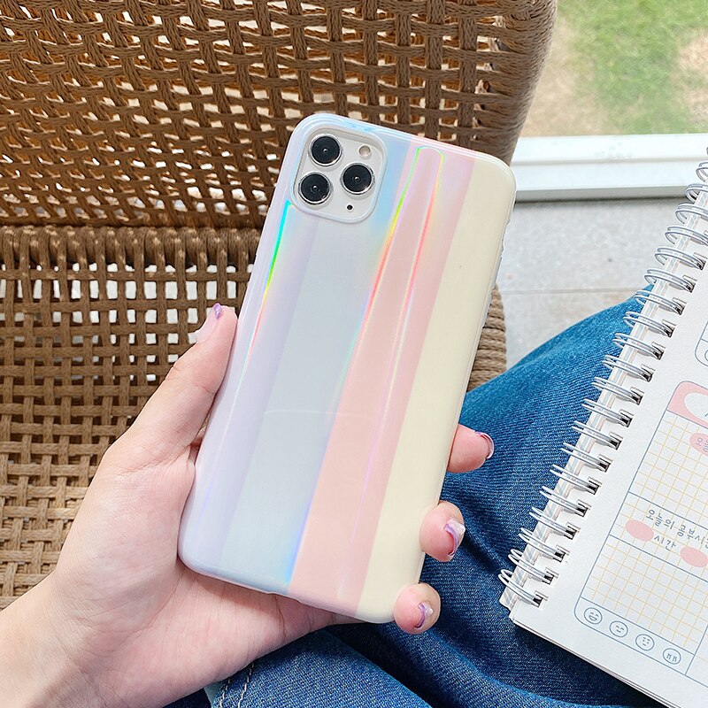 Gradient Rainbow Laser Phone Case