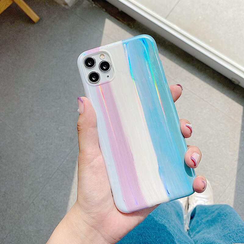 Gradient Rainbow Laser Phone Case
