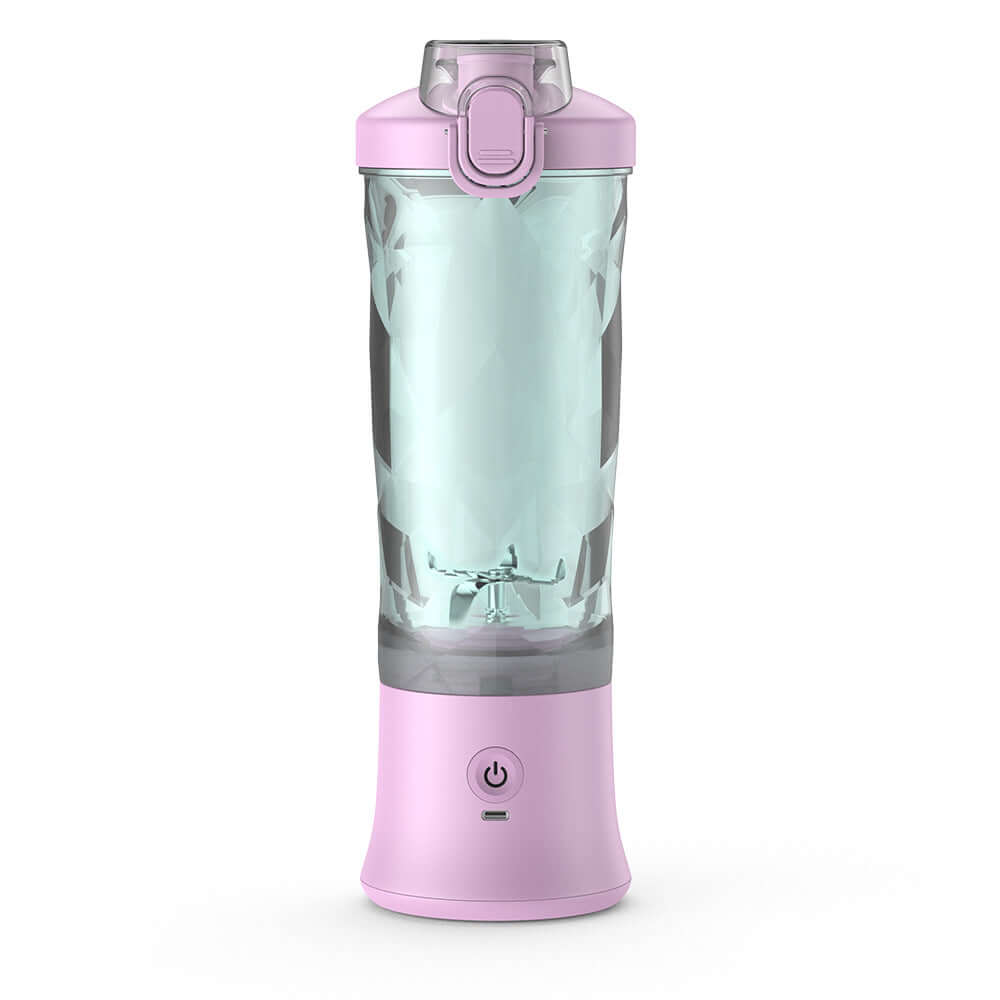 Mini Blender with 6-blade design, perfect for smoothies and shakes, equipped for travel and quick blending.